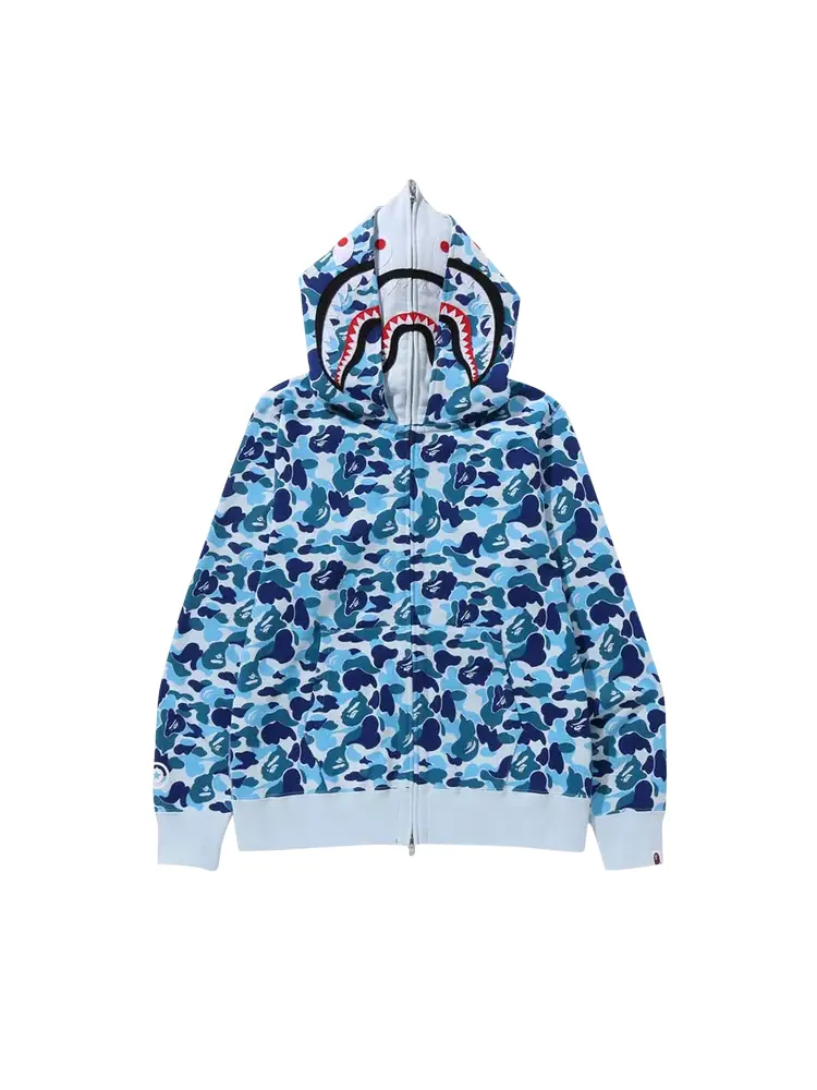 Худи BAPE ABC Camo Double Shark Full Zip 'Blue' — изображение 1 из 4, синий