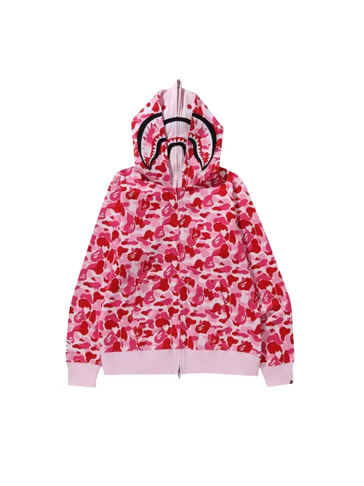 Худи BAPE ABC Camo Double Shark Full Zip 'Pink' — изображение 1 из 4, розовый