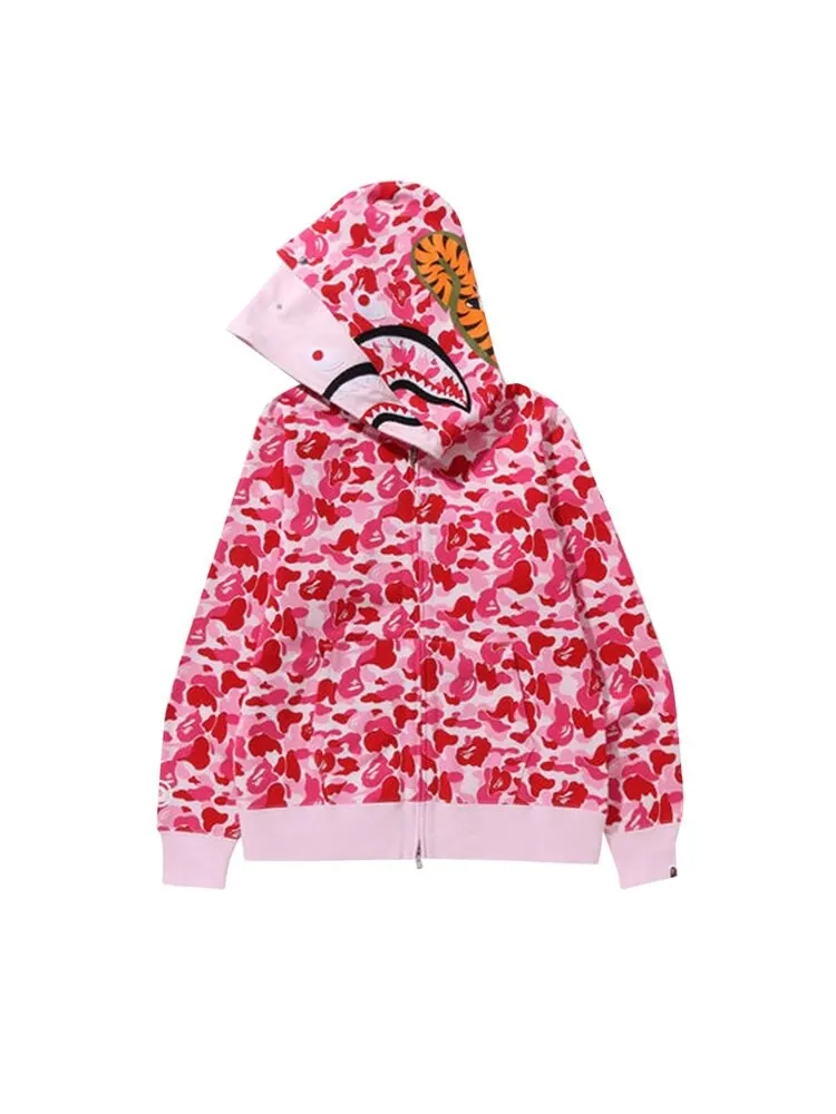 Худи BAPE ABC Camo Double Shark Full Zip 'Pink' — изображение 4 из 4, розовый