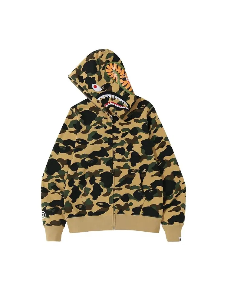 Худи BAPE 1st Camo Shark Full Zip 'Yellow' — изображение 2 из 2, желтый