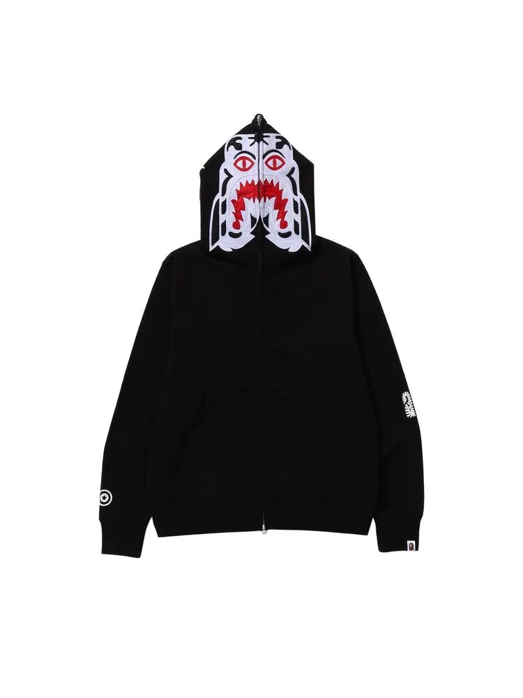 Худи BAPE Tiger Full Zip Hoodie — изображение 1 из 3, черный