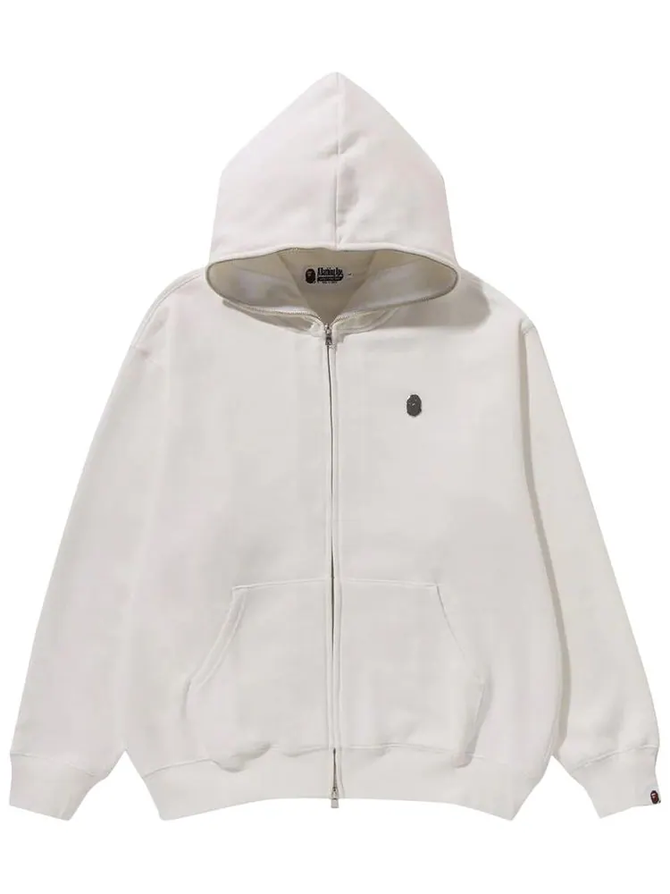 Худи BAPE Metal One Point Full Zip Hoodie цвета «слоновая кость» — изображение 1 из 1, бежевый