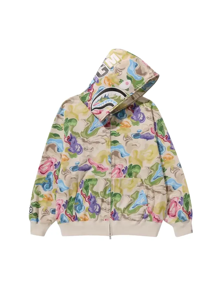 Худи BAPE Art Camo Shark 'Multicolor' — изображение 1 из 3, мульти