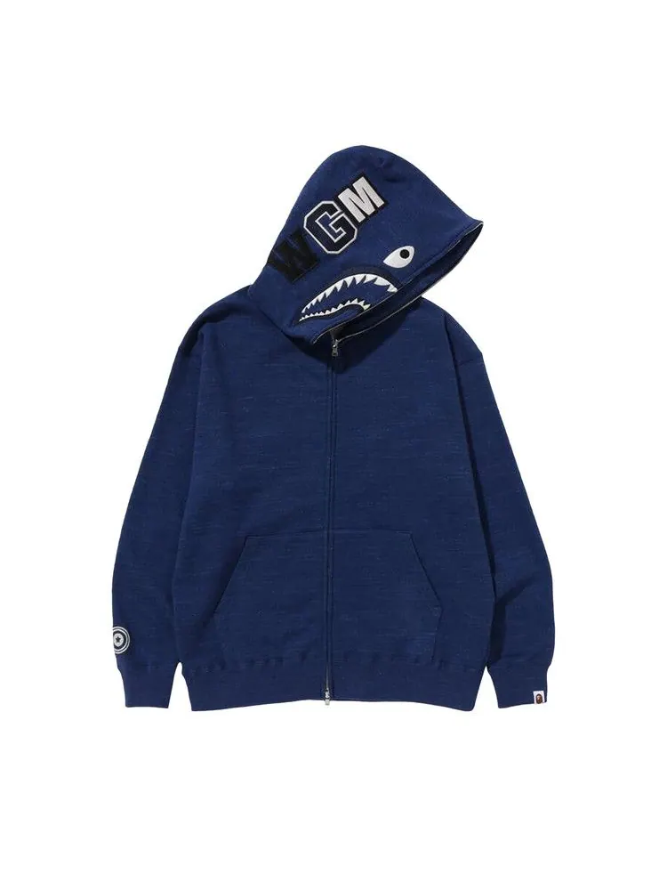 Худи BAPE Shark Full Zip Hoodie — изображение 1 из 3, синий
