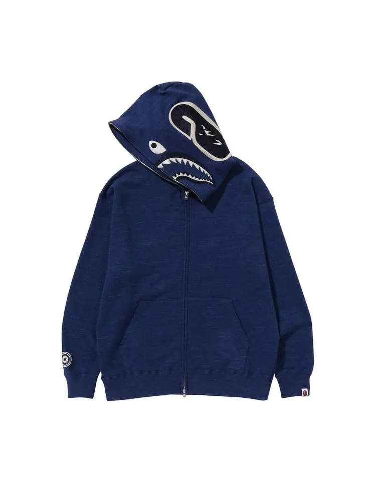 Худи BAPE Shark Full Zip Hoodie — изображение 2 из 3, синий
