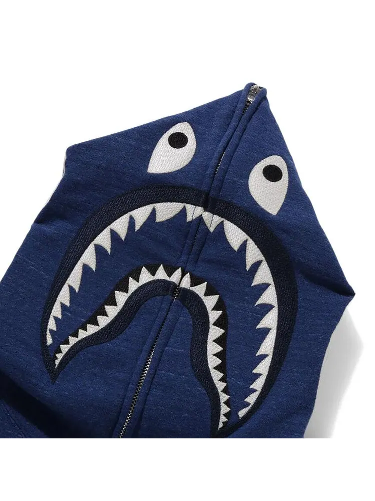 Худи BAPE Shark Full Zip Hoodie — изображение 3 из 3, синий