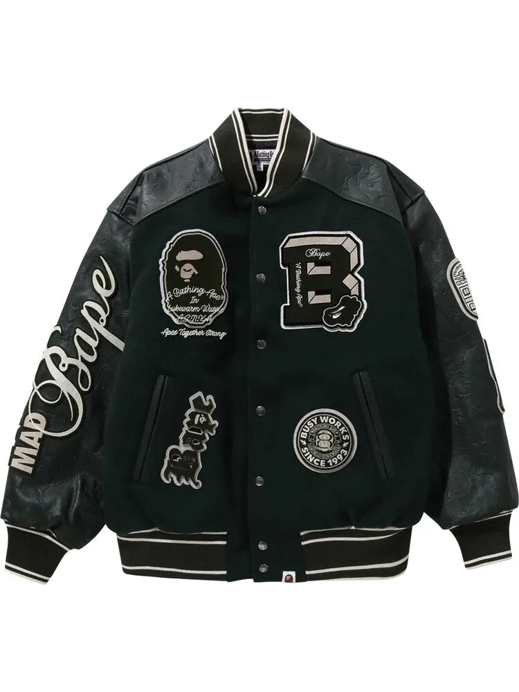 Куртка BAPE Patch Varsity 'Green' — изображение 1 из 2, зеленый