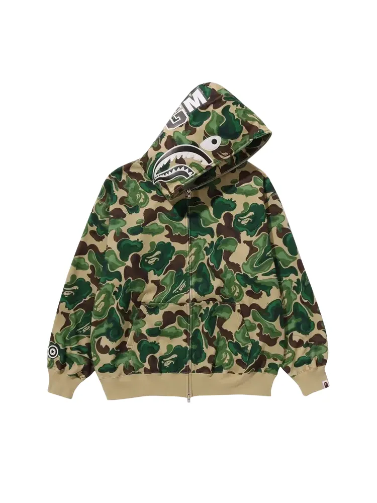 Худи BAPE Art Camo Shark Full Zip 'Green' — изображение 1 из 2, зеленый