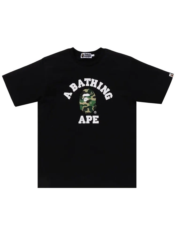 Футболка BAPE ABC Camo College Organic Tee — изображение 1 из 1, черный/зеленый
