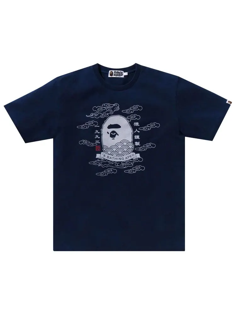 Футболка BAPE A Bathing Ape 31st Anniv. Ape Head Tee — изображение 1 из 4, синий
