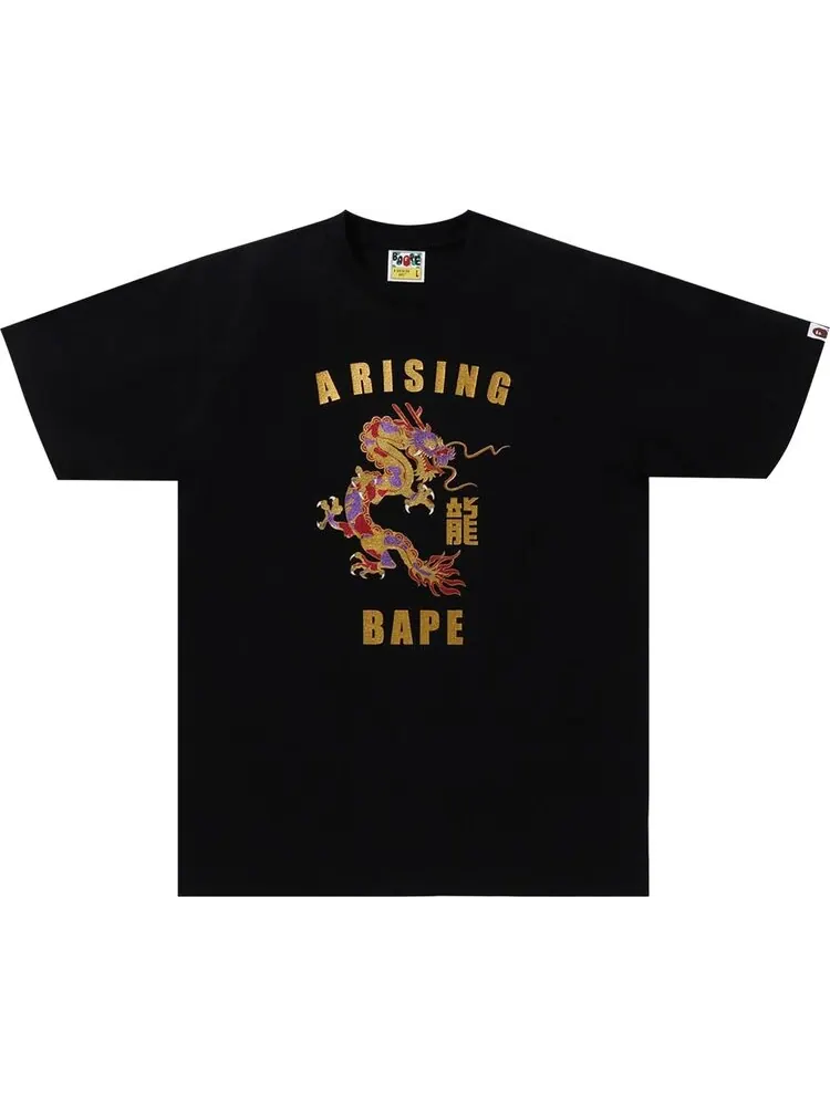 Футболка BAPE Year Of Dragon Glitter 'Black' — изображение 1 из 1, черный