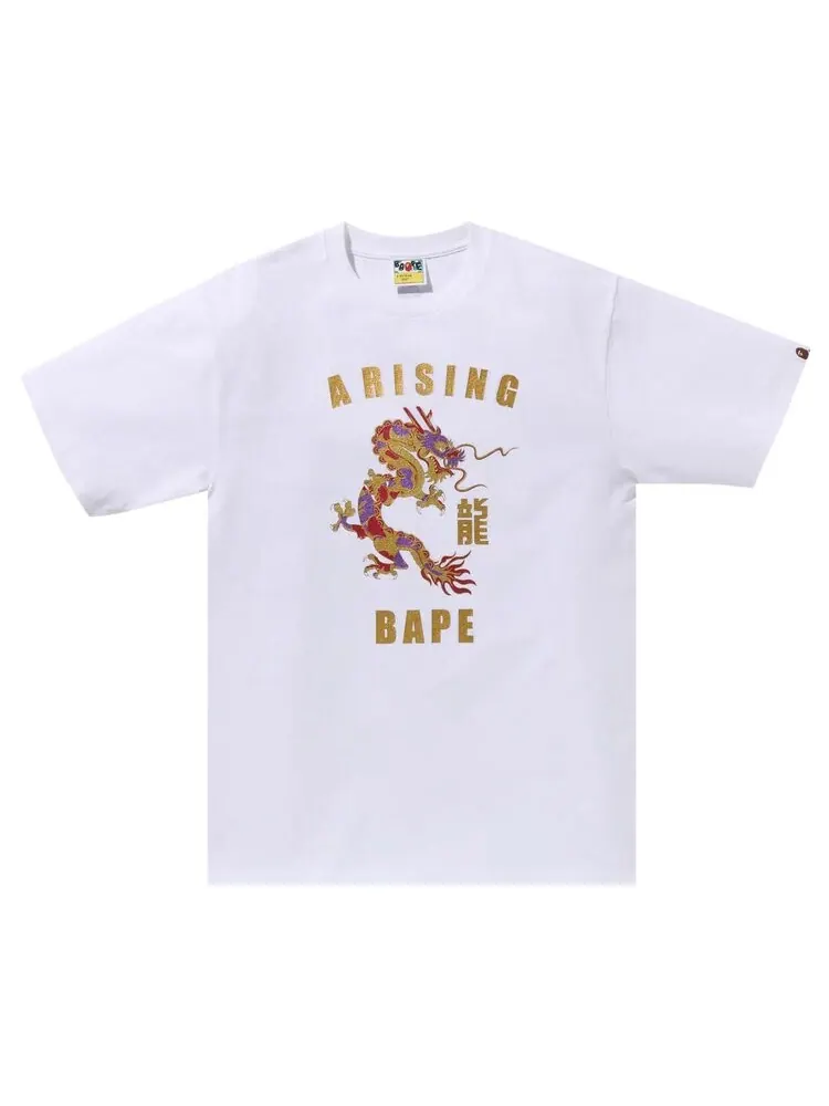 Футболка BAPE Year Of Dragon Glitter 'White' — изображение 1 из 1, белый