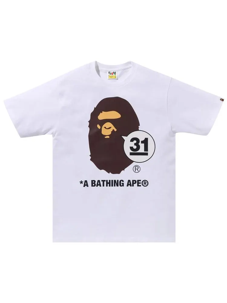 Футболка BAPE A Bathing Ape 31st Anniv. Ape Head Tee 'Wihte' — изображение 1 из 1, белый