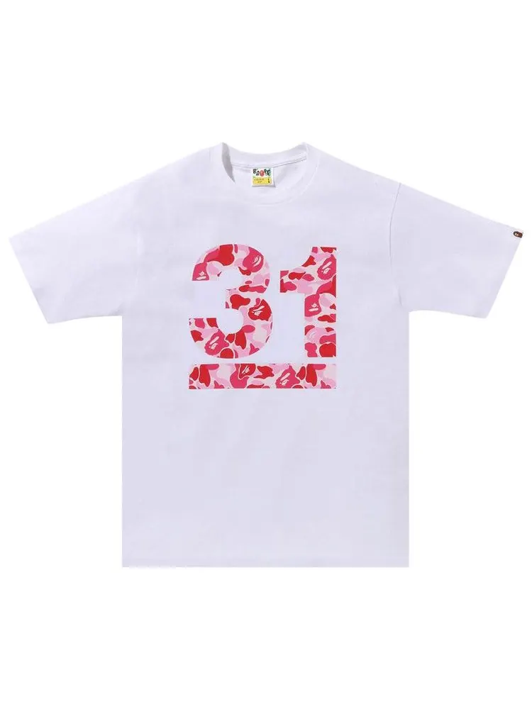 Футболка BAPE A Bathing Ape 31st Anniv. ABC Camo Tee — изображение 1 из 1, белый/розовый