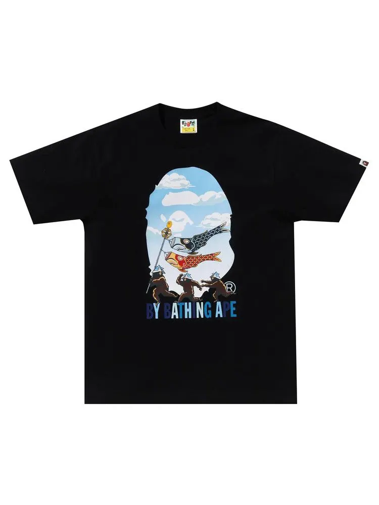 Футболка BAPE Carp Streamer By Bathing Ape Tee 'Black' — изображение 1 из 1, черный