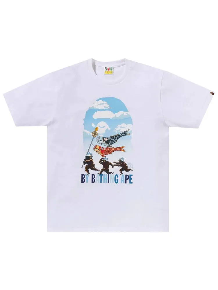 Футболка BAPE Carp Streamer By Bathing Ape Tee — изображение 1 из 1, белый