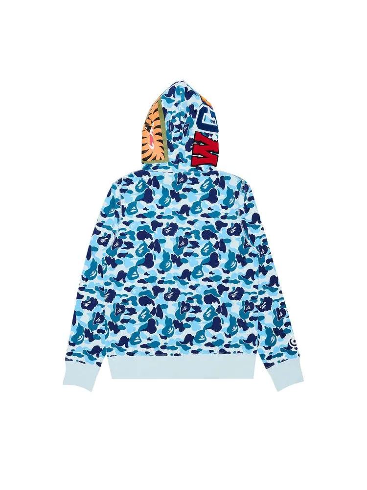 Худи BAPE ABC Camo Shark Full Zip Hoodie — изображение 2 из 5, синий