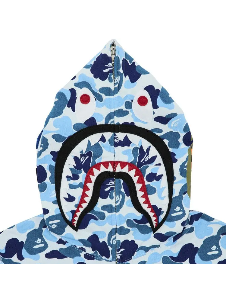 Худи BAPE ABC Camo Shark Full Zip Hoodie — изображение 3 из 5, синий
