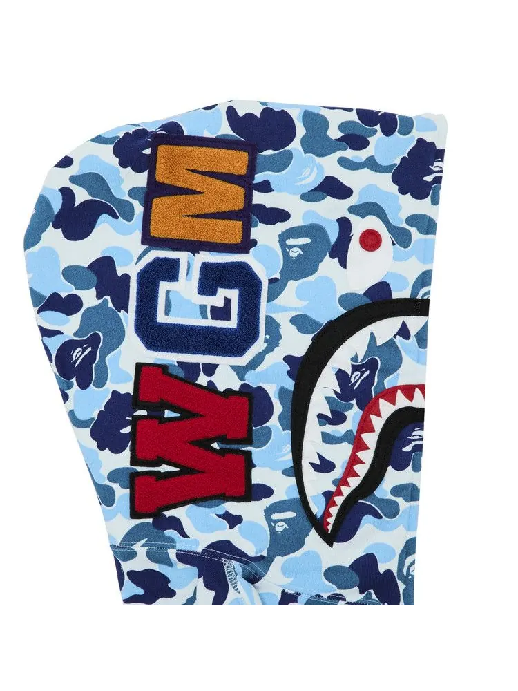 Худи BAPE ABC Camo Shark Full Zip Hoodie — изображение 4 из 5, синий