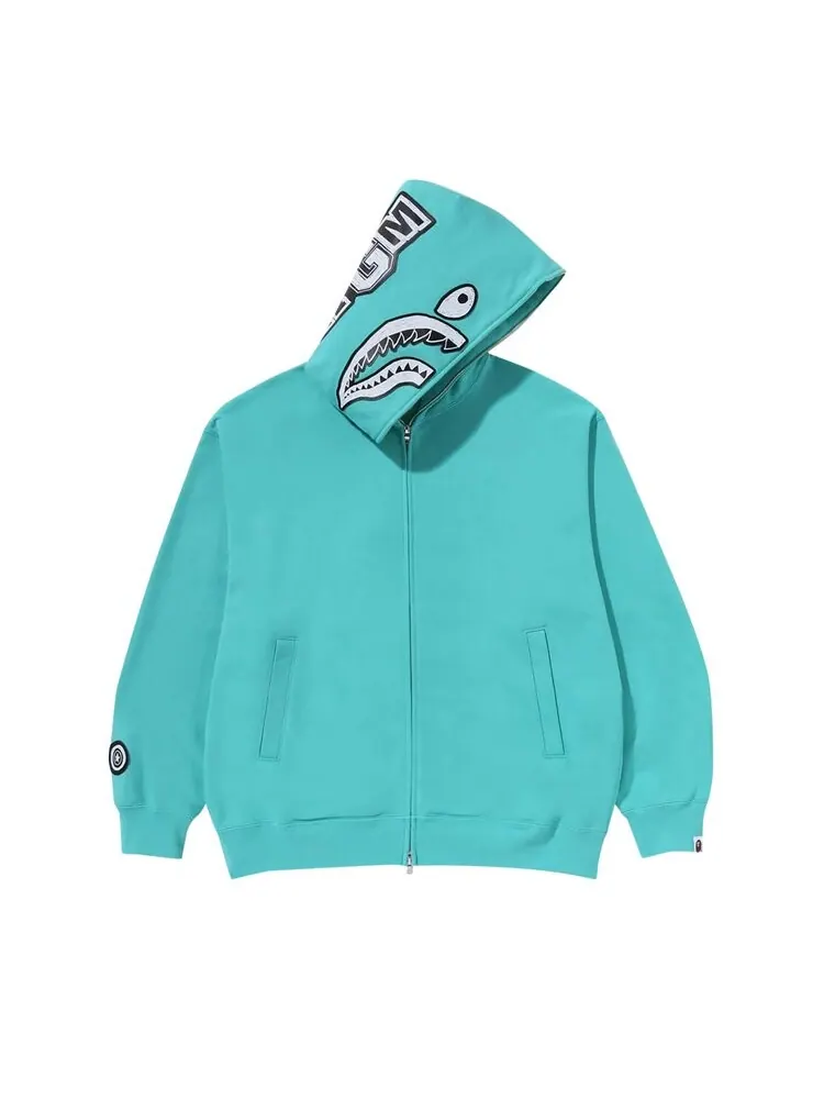 Худи BAPE Hand Drawn Face Relaxed Fit Shark Full Zip Hoodie — изображение 1 из 3, синий