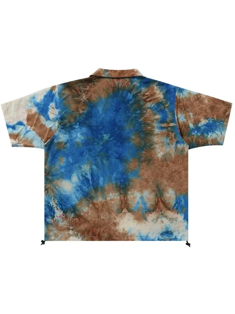 Рубашка BAPE Chusen One Point Open Collar Shirt — изображение 2 из 3, синий
