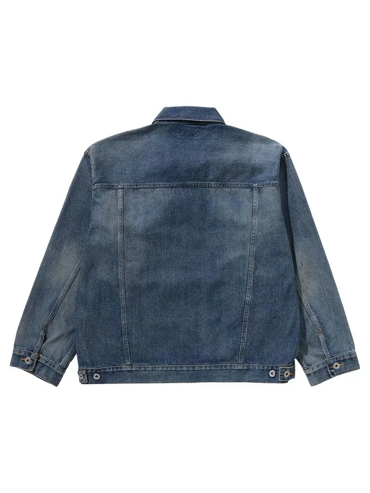 Куртка BAPE Damage Denim Jacket — изображение 2 из 2, синий