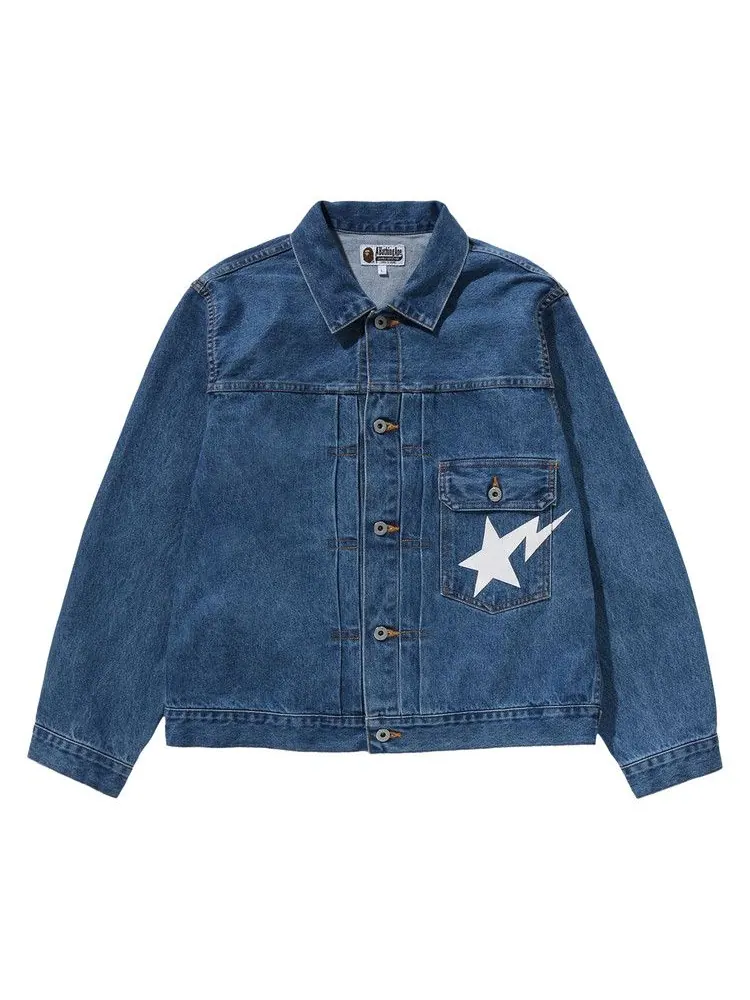 Куртка BAPE Sta Denim Jacket — изображение 1 из 2, синий