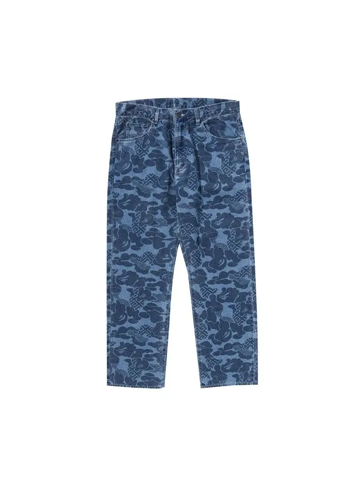 Брюки BAPE Asia Camo Denim Pants — 1