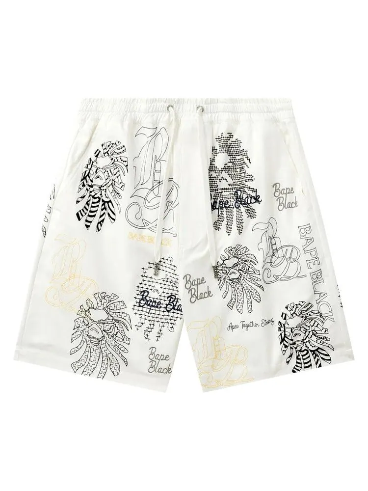 Шорты BAPE Black Bape Graphic Stitch Shorts — изображение 1 из 2, белый