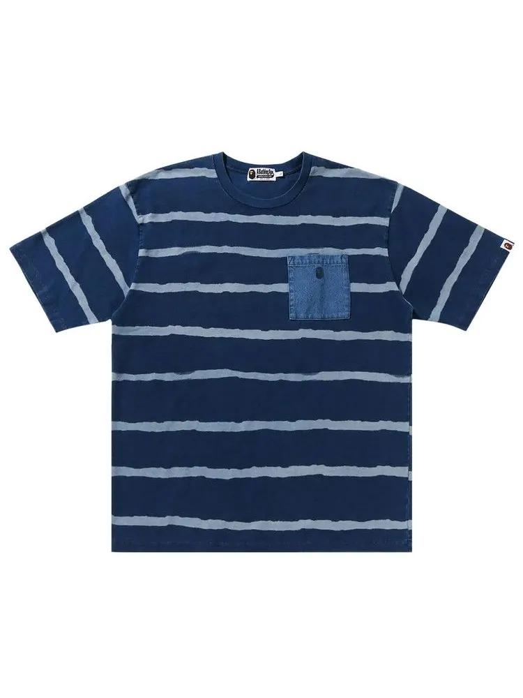 Футболка BAPE Discharge Print Relaxed Fit Tee — изображение 1 из 2, светлый индиго