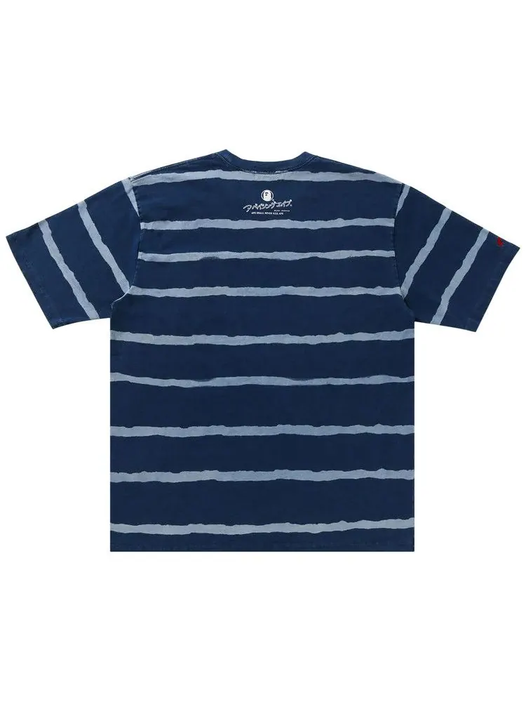 Футболка BAPE Discharge Print Relaxed Fit Tee — изображение 2 из 2, светлый индиго