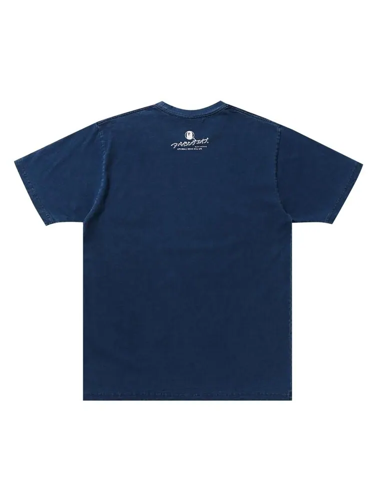 Футболка BAPE Ape Head Indigo Tee — изображение 2 из 2, светлый индиго