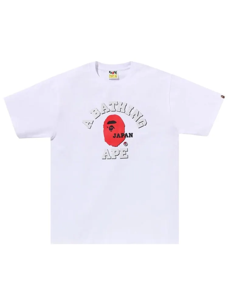 Футболка BAPE Japan College 'White' — изображение 1 из 1, белый