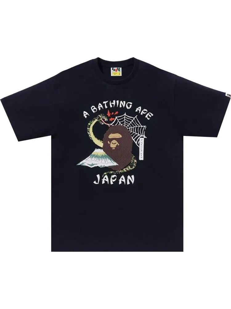 Футболка BAPE Japanese Culture 'Navy' — изображение 1 из 1, синий