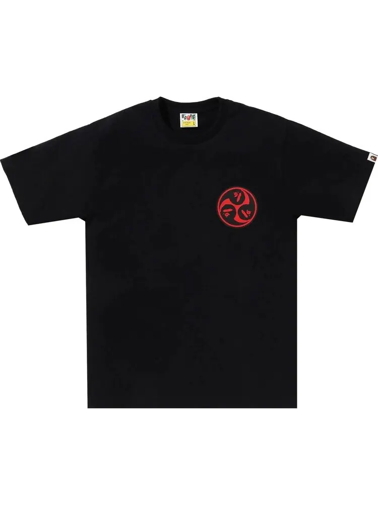 Футболка BAPE Japan Culture Mitsudomoe 'Black' — изображение 1 из 1, черный