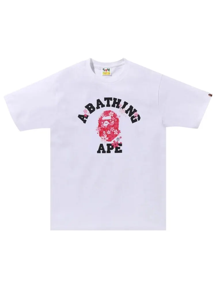 Футболка BAPE Sakura College 'White' — изображение 1 из 1, белый