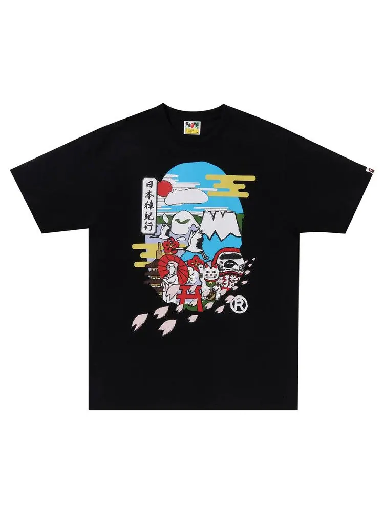 Футболка BAPE Japan Culture Ape Head Tee 'Black' — изображение 1 из 1, черный