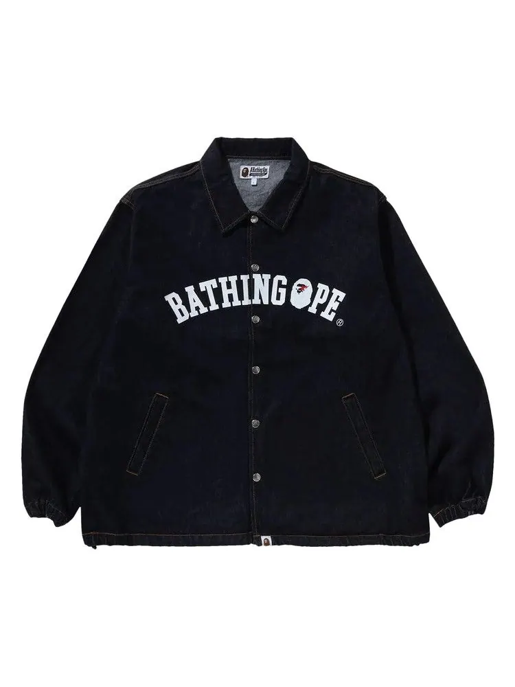 Куртка BAPE Bathing Ape Relaxed Fit Denim Coach Jacket — изображение 1 из 4, синий