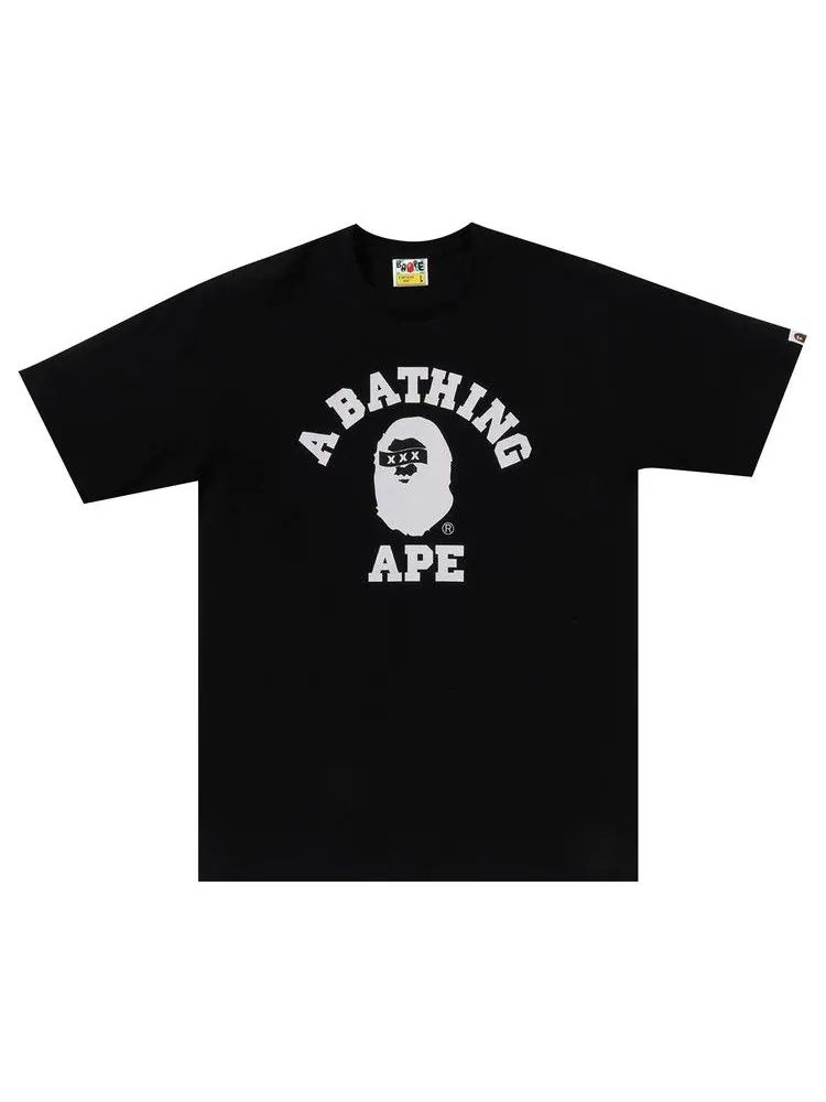 Футболка BAPE x GOD SELECTION XXX College Tee — изображение 1 из 1, черный