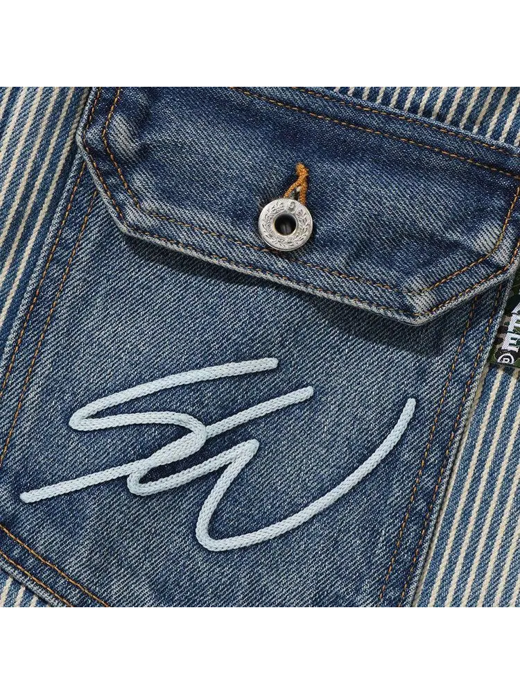 Куртка BAPE x Sean Wotherspoon Crazy Denim Jacket — изображение 3 из 3, синий