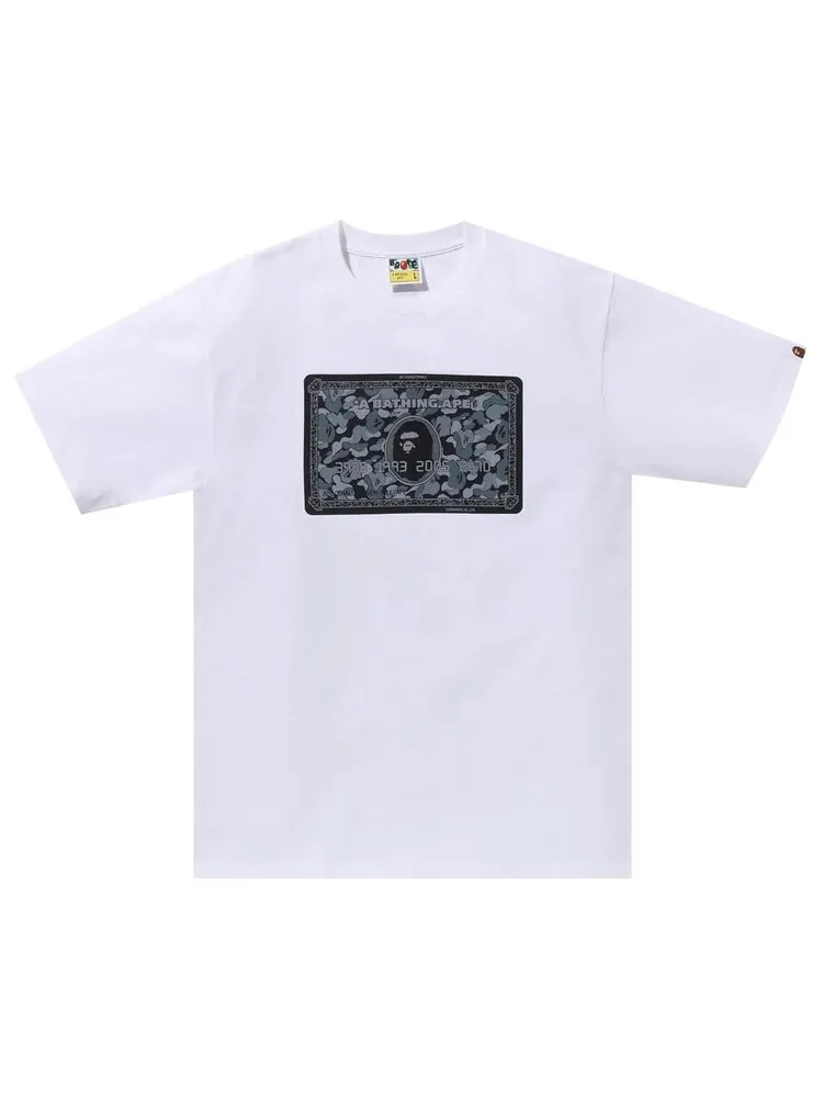 Футболка BAPE Card 'White/Black' — изображение 1 из 1, белый