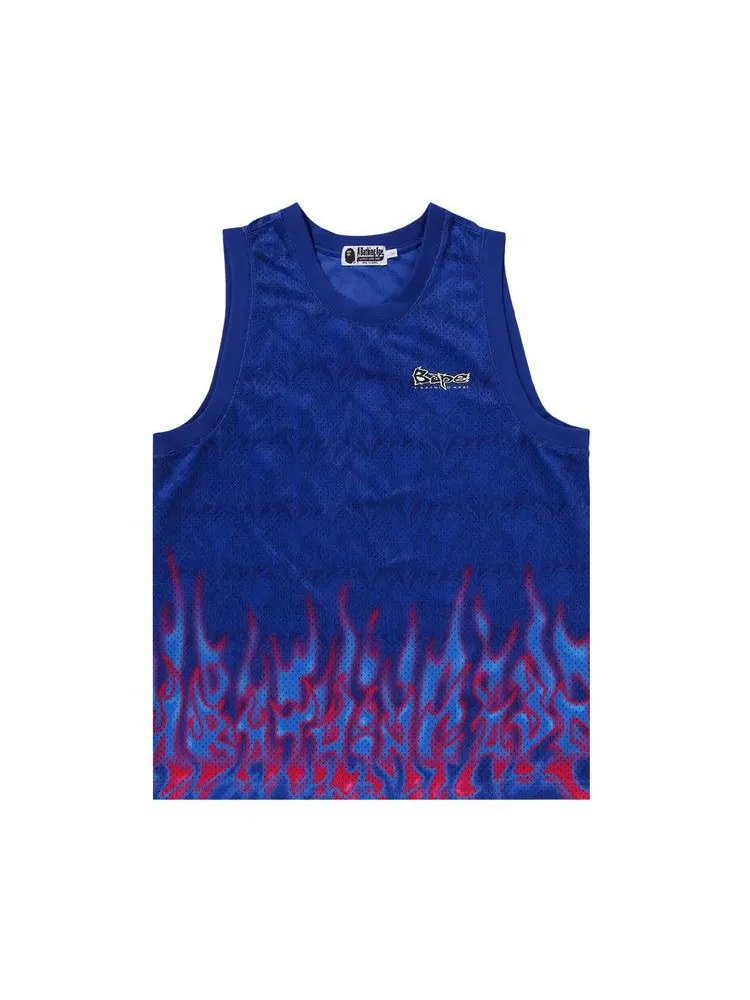 Утепленный жилет BAPE Flame Mesh Vest — изображение 1 из 2, синий