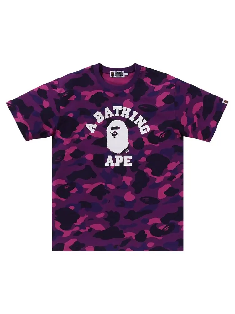 Футболка BAPE Color Camo College Tee — изображение 1 из 1, фиолетовый