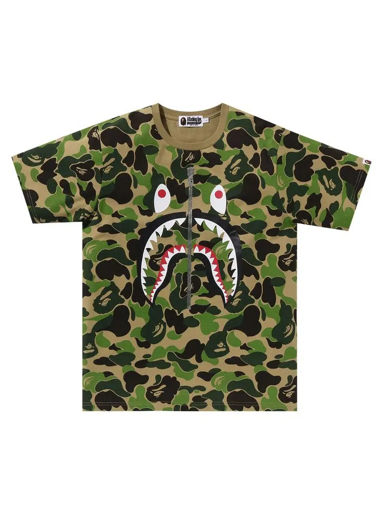 Футболка BAPE ABC Camo Shark Tee — изображение 1 из 2, зеленый