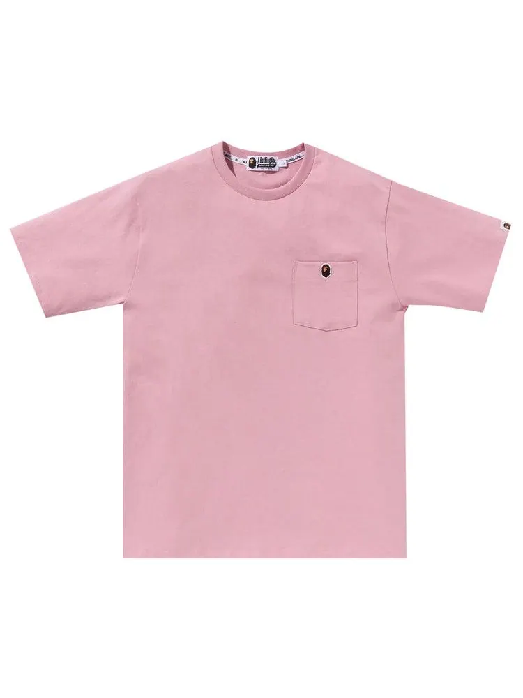 Футболка BAPE Ape Head One Point Pocket Tee — изображение 1 из 1, розовый