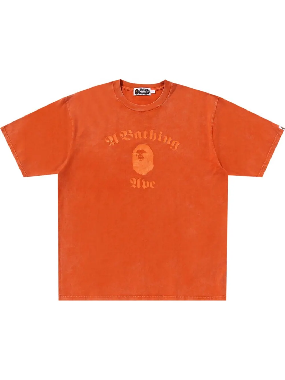 Футболка BAPE A Bathing Ape Overdye Relaxed Fit — изображение 1 из 1, оранжевый