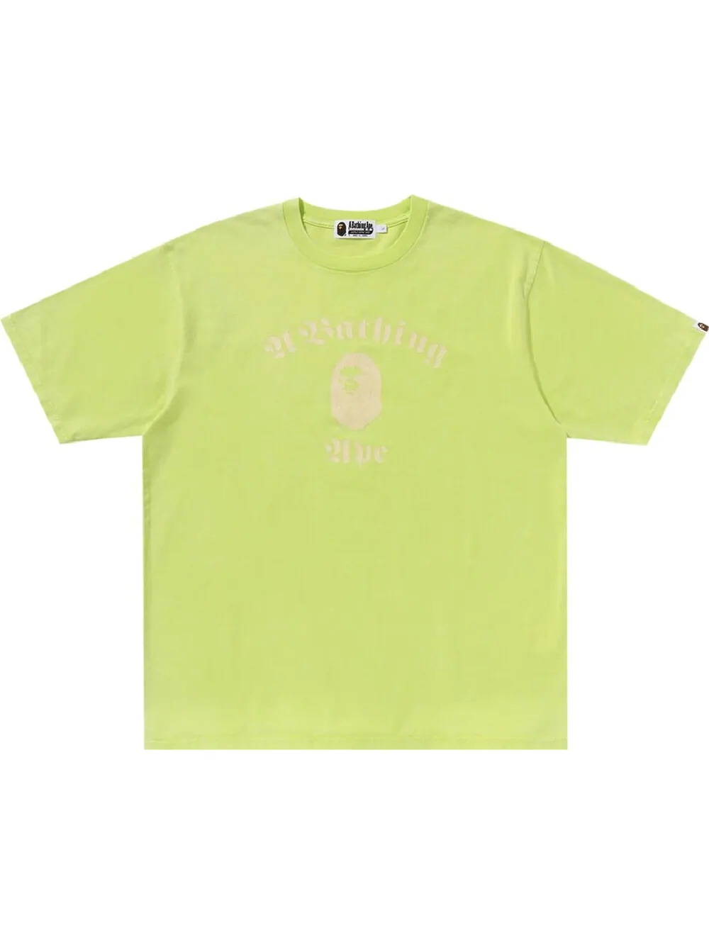 Футболка BAPE A Bathing Ape Overdye Relaxed Fit — изображение 1 из 1, желтый