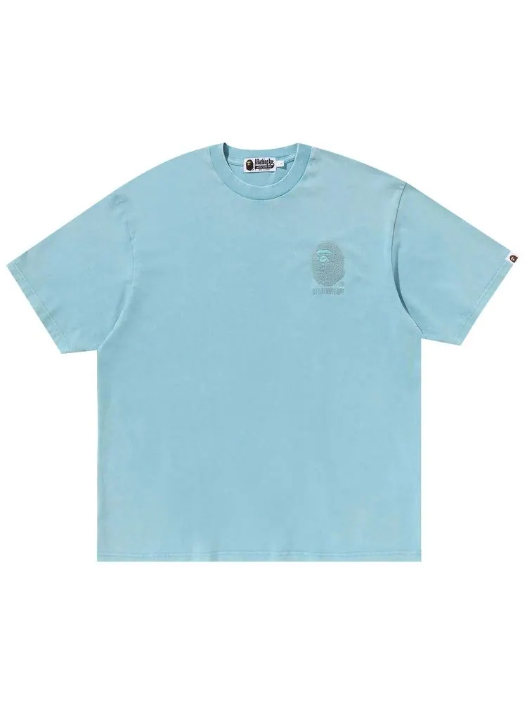 Футболка BAPE Ape Head One Point Acid Wash Relaxed Fit Tee — изображение 1 из 1, синий