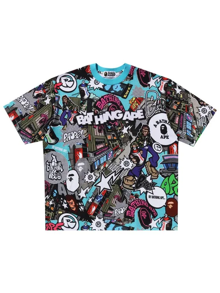 Футболка BAPE Comic Art Relaxed Fit Tee 'Multicolor' — изображение 1 из 1, мульти