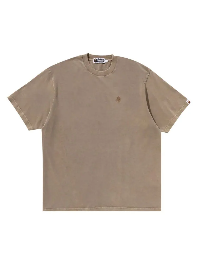 Футболка BAPE Ape Head One Point Garment Dyed Relaxed Fit Tee — изображение 1 из 1, бежевый